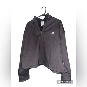 Adidas cropped sweater half zip juniors XL